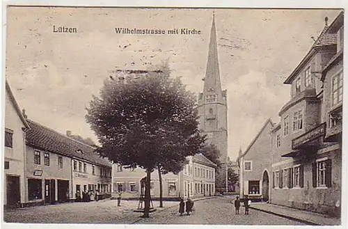 38211 Ak Lütten Wilhelmstraße avec l'église 1912