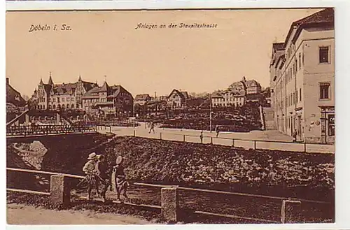 38208 Ak Döbeln Anlagen an der Staupitzstrasse um 1920