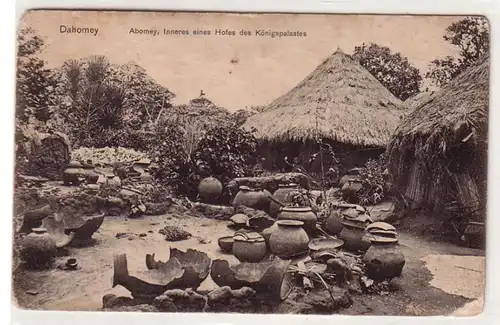 38205 Ak Dahomey Abomey Inneres eines Hofes des Königspalastes um 1910