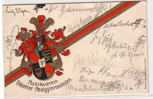 38194 Studentika Ak Döbelner Musikverein 1913