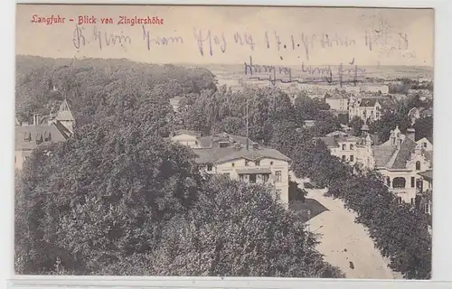 38172 Feldpost Ak Langführ (Danzig) Vue de la hauteur de Zingler 1915