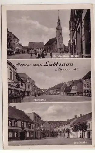 38152 Ak Gruss aus Lübbenau im Spreewald 1954