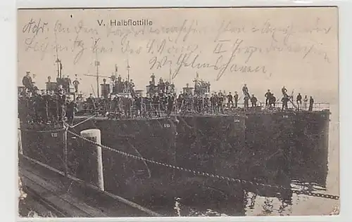 38140 Ak Deutsche Torpedoboot Halbflottile 1909