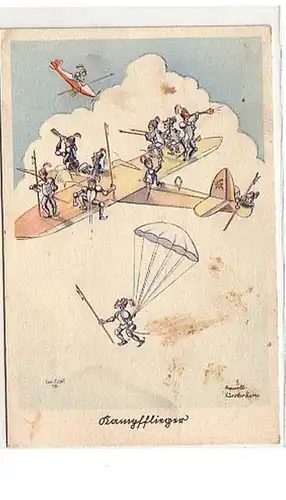 38091 Flieger Humor Ak "Kampfflieger" 1941