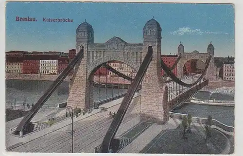 38078 Ak Breslau Kaiserbrücke um 1930