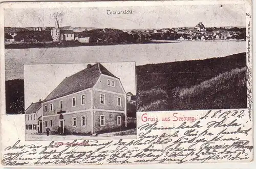 38069 Mehrbild Ak Gruß aus Seeburg Totalansicht, Gasthof zur Forelle 1902