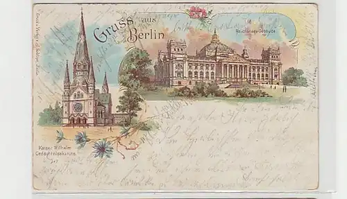 37987 Ak Lithographie Gruss de Berlin 1897