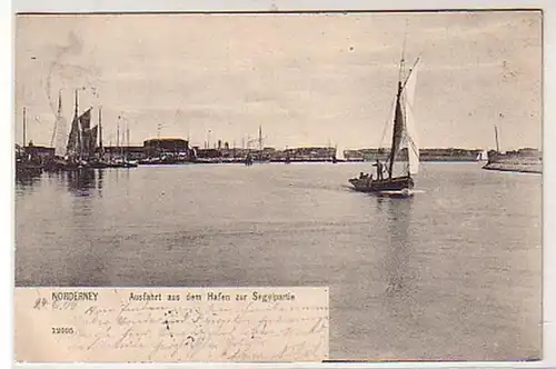 37985 Ak Norderney sortie vers la partie de voile 1906