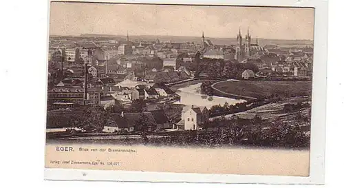 37980 Ak Eger Blick von der Bismarckhöhe um 1910