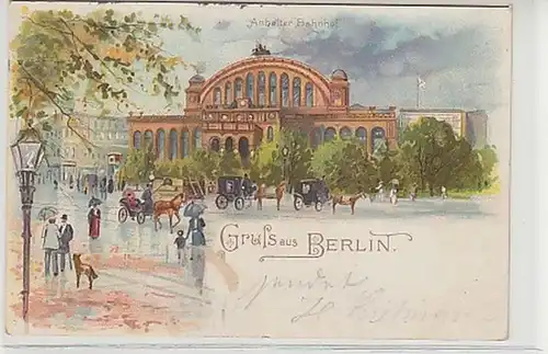 37973 Ak Lithographie Gruss de Berlin 1901