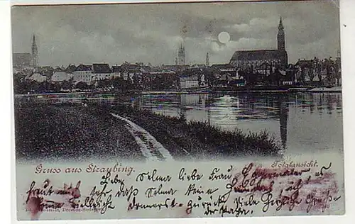 37950 Ak Gruss de Straubing Total Vue 1901