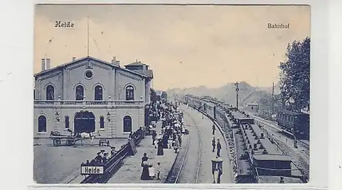 37926 Ak Heide in Holstein Bahnhof 1910