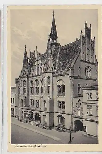 37918 Ak Neumünster Hôtel de ville 1935