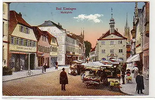 37917 Ak Bad Kissingen Marktplatz 1922