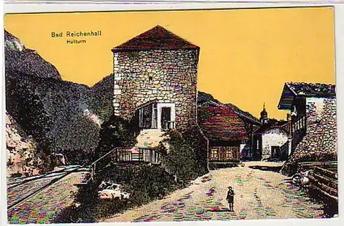 37911 Künstler Ak Bad Reichenhall Hallturm um 1910