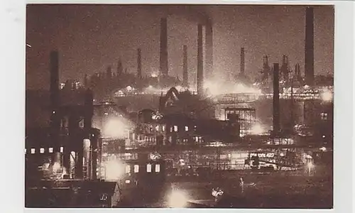 37909 Ak Völklingen Eisenwerke bei Nacht um 1930