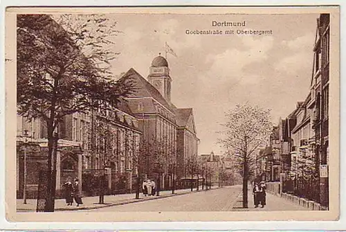 37890 Ak Dortmund Goebenstraße mit Oberbergamt 1918