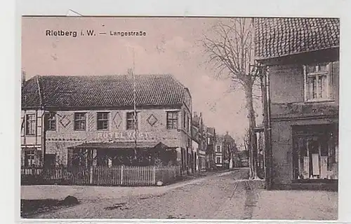 37883 Ak Rietberg i.W. Langestraße Hotel Vogt vers 1920