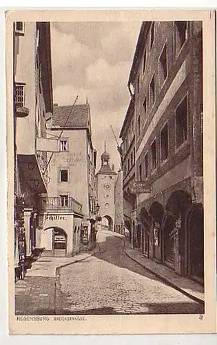 37878 Ak Regensburg Brückstrasse um 1930