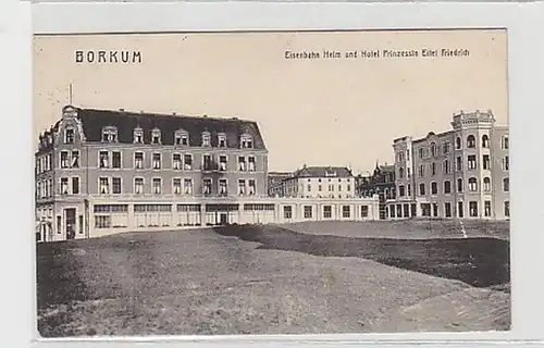 37873 Poste de terrain Ak Borkum chemin de fer Maison et hôtel 1918