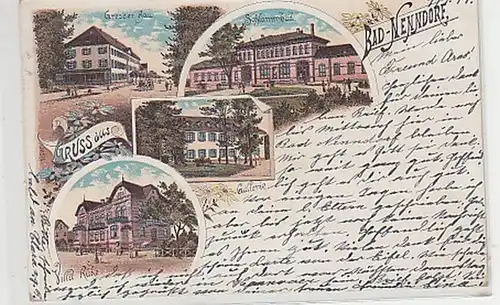 37865 Ak Lithographie Salutation de Bad Neindorf 1899