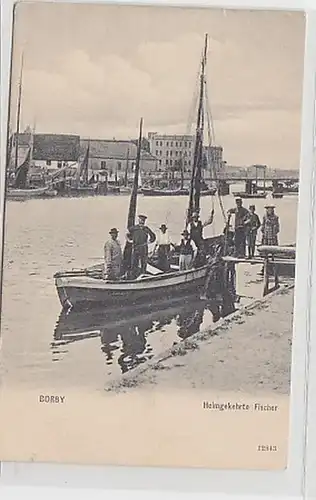 37859 Ak Borby, pêcheurs rentrés à la maison vers 1910