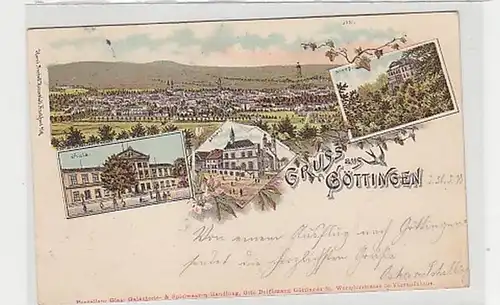 37851 Ak Lithographie Salutation de Göttingen 1898