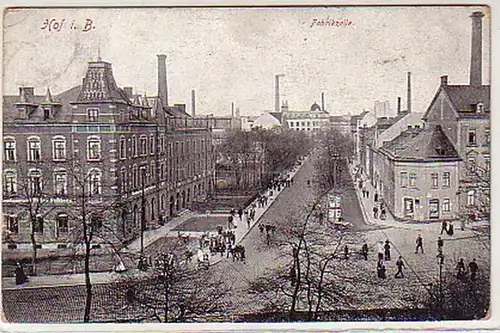 37839 Ak Hof i. B. Fabrikzeile 1914