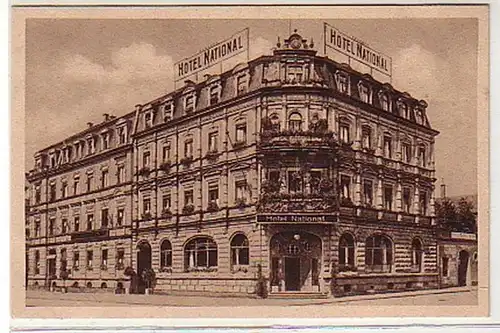 37830 Reklame Karte Bamberg Hotel National um 1930