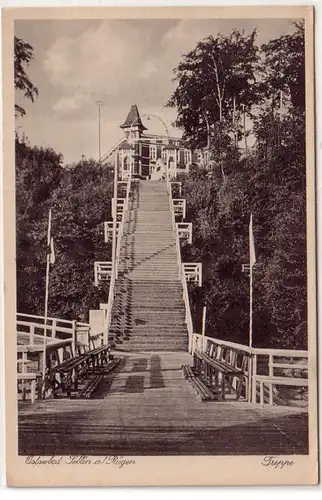 37813 Ak Ostseebad Sellin auf Rügen Treppe 1931