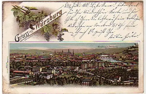 37808 Ak salutation de Würzburg v. Steinberg 1900