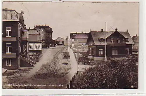 37801 Ak Mer du Nord Bad Wittdun sur Amrum Mittelstrasse 1928