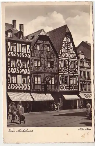 37779 Ak Trier Markthäuser mit Geschäften 1941