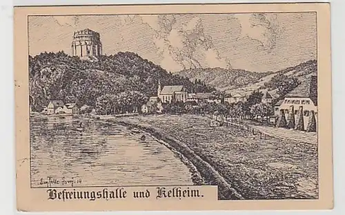 37759 Ak Hall de libération et Kelheim 1915