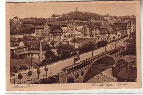 37741 Ak Plauen im Vogtland Friedrich August Brücke 1926