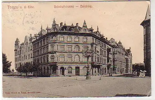 37723 Ak Torgau Bahnhofstraße Nordring 1907