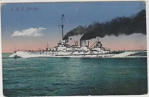 37705 Ak navire de guerre S.M.S. Moltke vers 1915