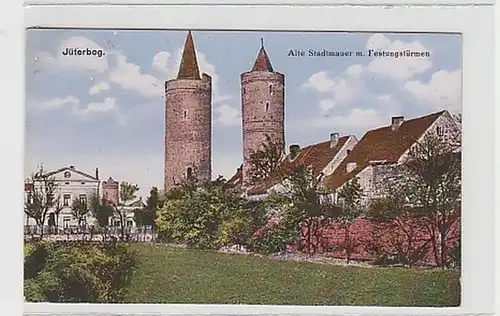 37650 Ak Jüterbog alte Stadtmauer mit Festungstürmen