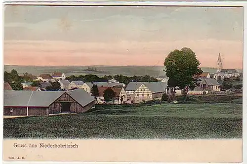 37638 Ak Gruß aus Niederbobritzsch Totalansicht um 1910