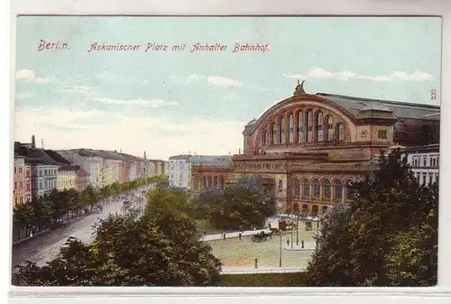 37628 Ak Berlin Askanischer Platz mit Anhalter Bahnhof 1907