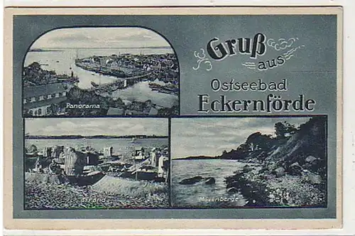 37616 Ak Gruß aus Ostseebad Eckernförde um 1920
