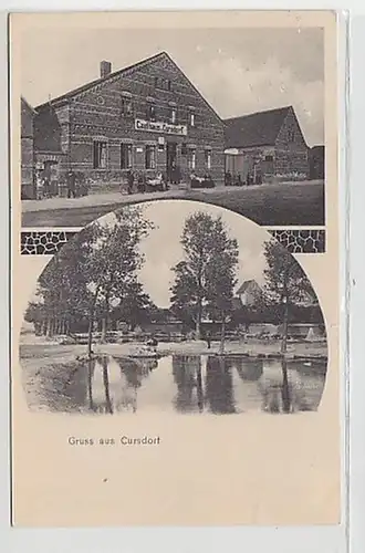 37599 Mehrbild Ak Gruß aus Cursdorf Gasthaus 1915