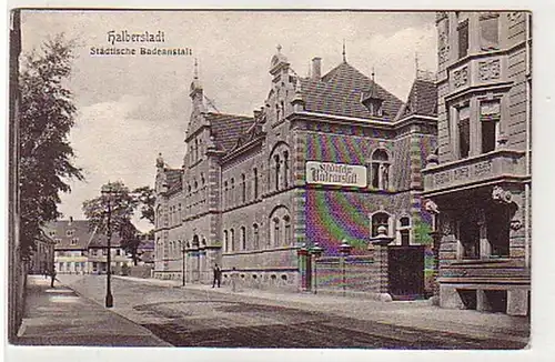 37597 Ak Halberstadt centre de baignade municipal 1917
