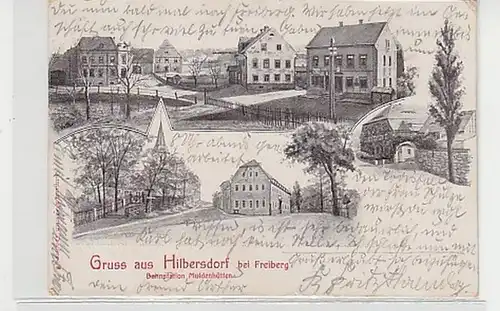37563 Ak Gruß aus Hilbersdorf bei Freiberg 1908