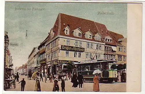 37560 Ak Halberstadt Breiteweg mit Fischmarkt 1903