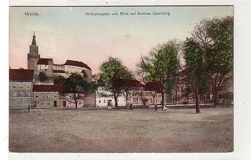 37532 Ak Weida Wilhelmsplatz & Blick Schloß Osterburg