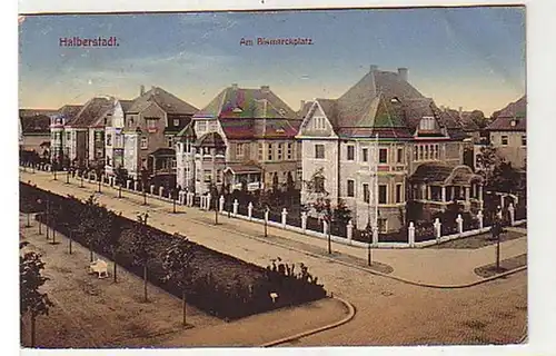 37485 Feldpost Ak Halberstadt am Bismarckplatz 1918