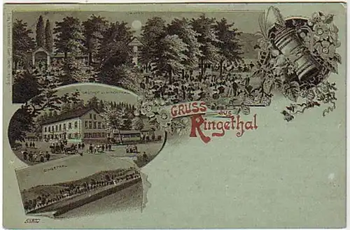37474 Mehrbild Ak Gruß aus Ringethal Gasthof 1902