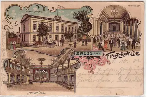 37455 Ak Lithographie Gruß aus Finsterwalde 1902