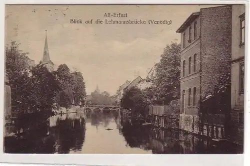 37425 Ak Alt Erfurt Blick auf die Lehmannsbrücke 1921